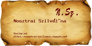 Nosztrai Szilvána névjegykártya